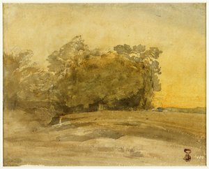 Landschaft (recto); Urteil des Salomon (verso)