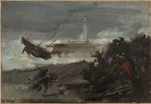 Schiffswrack im Hafen von Dieppe von Jean-Baptiste Carpeaux