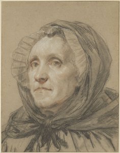 Portrett av kunstnerens mor av Jean-Baptiste Greuze