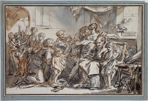 Presentasjon av det uekte barnet av Jean-Baptiste Greuze