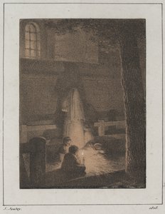 Barn med stearinlys