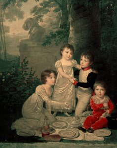 Fire barn av Joachim Murat og Caroline Bonaparte (fra venstre, Letizia