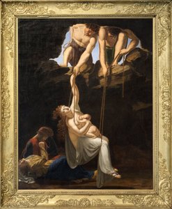 Menneskeoffer i gallerne (olje på lerret) av Jean Baptiste Isabey
