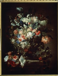 ""Blomster"" (Blomster). Stilleben. Maleri av Jean Baptiste (Jean-Baptiste) Monnoyer (1636-1699). Olje på lerret. Fransk kunst, barokkstil. Pushkin Museum of Fine Arts, Moskva av Jean Baptiste Monnoyer