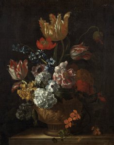 Blomsterstykke (olje på lerret) av Jean Baptiste Monnoyer