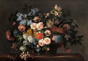 Stilleben med blomsterkurv av Jean-Baptiste Monnoyer