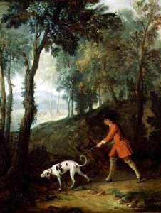 The Huntsman with a Tufter on a Leash, ca. 1727 (olje på lerret) av Jean Baptiste Oudry