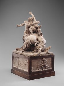 Hercules kjemper mot to kentaurer, ca. 1785 (terrakotta) av Jean Baptiste Stouf