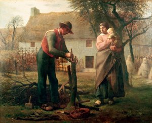 Bauer pfropft einen Baum. Gemälde von Jean Francois Millet