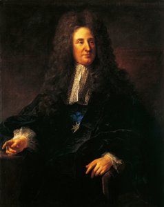 Portrett av Jules Hardouin Mansart (1646-1708), fransk arkitekt, ledende skikkelse innen fransk barokkarkitektur, maleri av Jean-Francois Millet (1814-1875) av Jean Francois Millet
