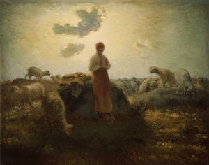 Vokteren av flokken av Jean Francois Millet