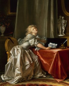 The Bad News (olje på lerret) av Jean Honore Fragonard