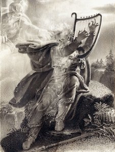 Ossian spiller harpe av Jean Jacques Casimir Karpff
