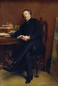 Alexander Dumas Fils (1824-95) 1877 (olje på lerret) av Jean Louis Ernest Meissonier