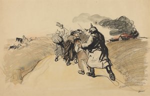 Tysk angrep på en landsby