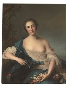 Portrett av en kvinne som Flora av Jean Marc Nattier