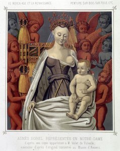 Agnes Sorel (1422-1450) (Lady of Beaute sur Marne) (Beaute-sur-Marne) representert i Notre Dame