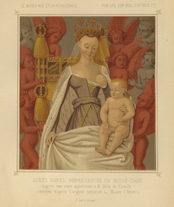 Agnes Sorel som Madonna Lactans (chromolitho)
