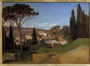Utsikt over et romersk villamaleri av Achilles J. Benouville (1815-1891) 1844 Søn. 0,51 x 0,72 m Paris, musee d
