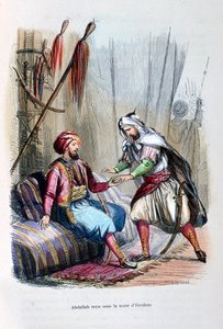 Abdullah mottatt i teltet til Ibrahim Pasha, 1818, c1847