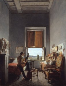Léon Pallière 1787-1820 på rommet hans i Villa Medici, Roma, 1817.