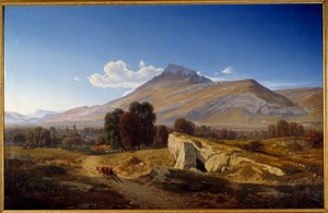 Utsikt over Isere-dalen tatt ved Saint Egreve. Maleri av Jean Alexis Achard (1807-1884)