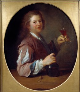 Portrett av kunstneren i drinker Maleri av Jean Alexis Grimou (1680-1740) 1724 Søn. 1x0,85 m
