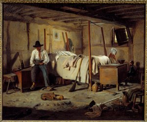 Krypskytteren Maleri av Jean Alphonse Roehn (1799-1864) 1850 Dim. 0,5x0,6 m