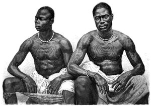 To menn fra Assinie, Guinea, ca 1860-1920.
