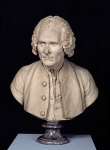 Byste av Jean Jacques Rousseau (1712-78) (terrakotta)