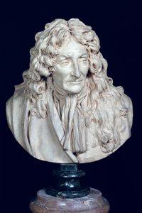 Byste av Jean de La Fontaine (1621-95) 1692 (leire)