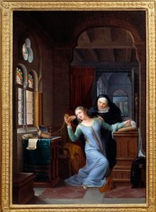 Heloise (1101-1164) omfavner klosterlivet Historien til Heloise og Abelard, legendarisk par. Maleri av Jean Antoine Laurent (1763-1832) 1800-tallets søn. 0,84x0,58 m Malmaison, musee du chateau