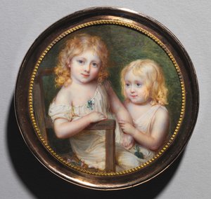 Portrett av kunstnernes barn Emma og Paul, ca. 1795.