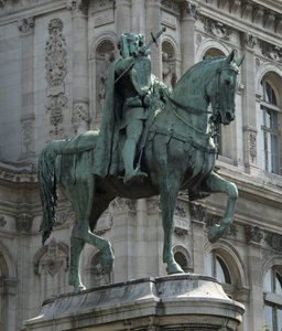 Rytterstatue av prevot av kjøpmennene i Paris Etienne Marcel av Jean Antoine Marie Idrac