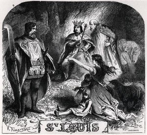 St. Louis yter rettferdighet under en eik i Vincennes, fra 