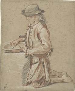 Gutt med filthatt ved en søppelkasse av Jean Antoine Watteau (rejected attribution)