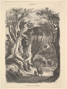 En utsikt i Morvan-skogen, 1837-66. av Jean Antoine Watteau