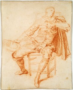 Skuespiller i Comédie Italienne Crispin, tidlig på 1900-tallet av Jean Antoine Watteau