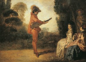 Castor (enchanter), ca 1713-1714, av Jean-Antoine Watteau (1684-1721), olje på lerret av Jean Antoine Watteau