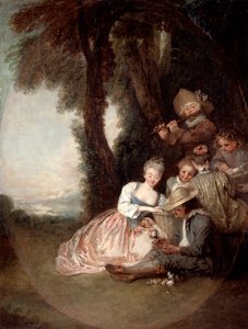 Champetre-konsert, 1715 av Jean Antoine Watteau
