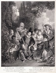 Landskonserten, 1735 av Jean Antoine Watteau