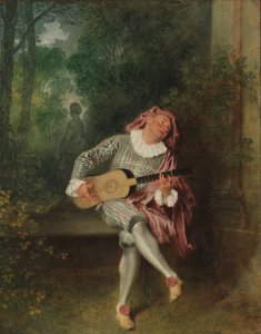 Mezzetin, ca. 1718-20 (olje på lerret) av Jean Antoine Watteau