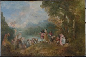Pilgrimsreise til Cythera Embarkation for Cythera, 1717 av Jean Antoine Watteau