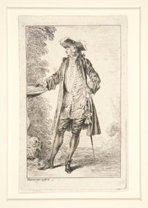 Tallerken fra serien Figures de mode (Figures of Fashion) av Jean Antoine Watteau