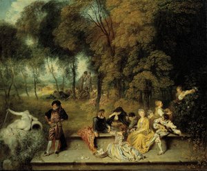 Pleasures of Love, ca. 1718-1719 av Jean Antoine Watteau