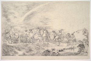 Rekrutter som skal bli med i regimentet, ca. 1715-16. av Jean Antoine Watteau