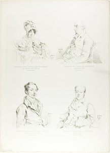 Fire familieportretter av Jean Auguste Dominique Ingres