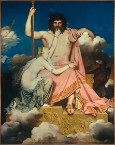 Jupiter og Thetis-maleri av Jean Auguste Dominique Ingres (1780-1867) 1811 Søn. 3,2x2,6 m Aix en Provence, Musee Granet av Jean Auguste Dominique Ingres
