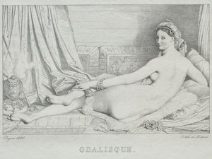 Odalisque, 1825. av Jean Auguste Dominique Ingres
