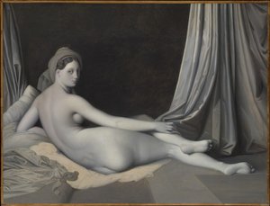 Odaliske i grisaille av Jean Auguste Dominique Ingres